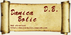 Danica Bolić vizit kartica
